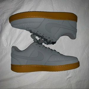 Nike Court Vision Air Force 1 Gray W/ Gum Bottom